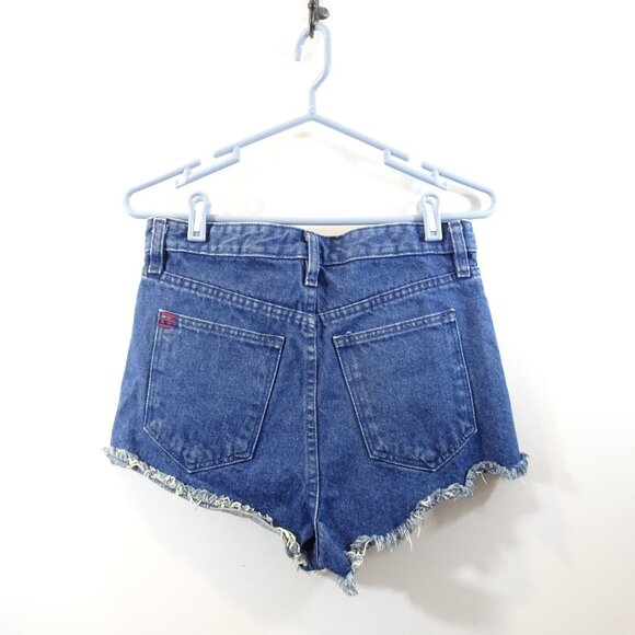 BDG Denim Shorts Womens Size 27 High Rise Cut Off Destroyed Shortie Festival - Picture 5 of 6